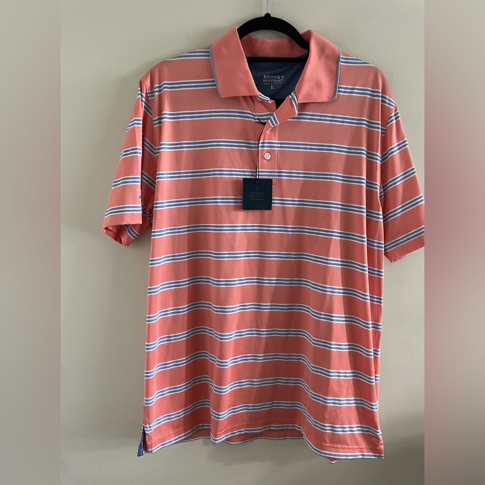 New! Brooks Brothers Striped Polo Shirt